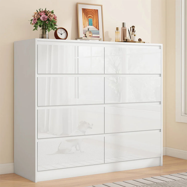 High Glossy Chest of Drawers Dresser cabinet