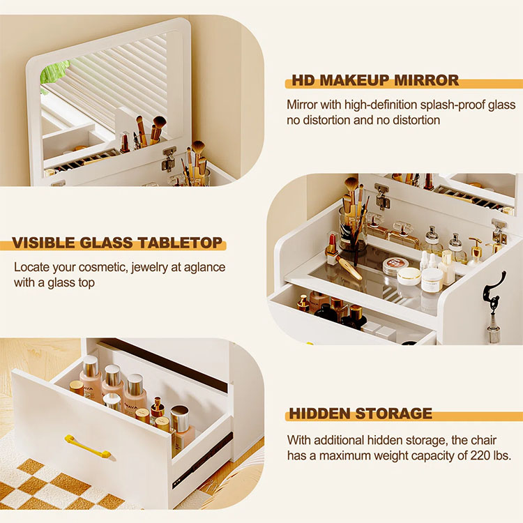 Small dresser LED Dressing Table with Lights