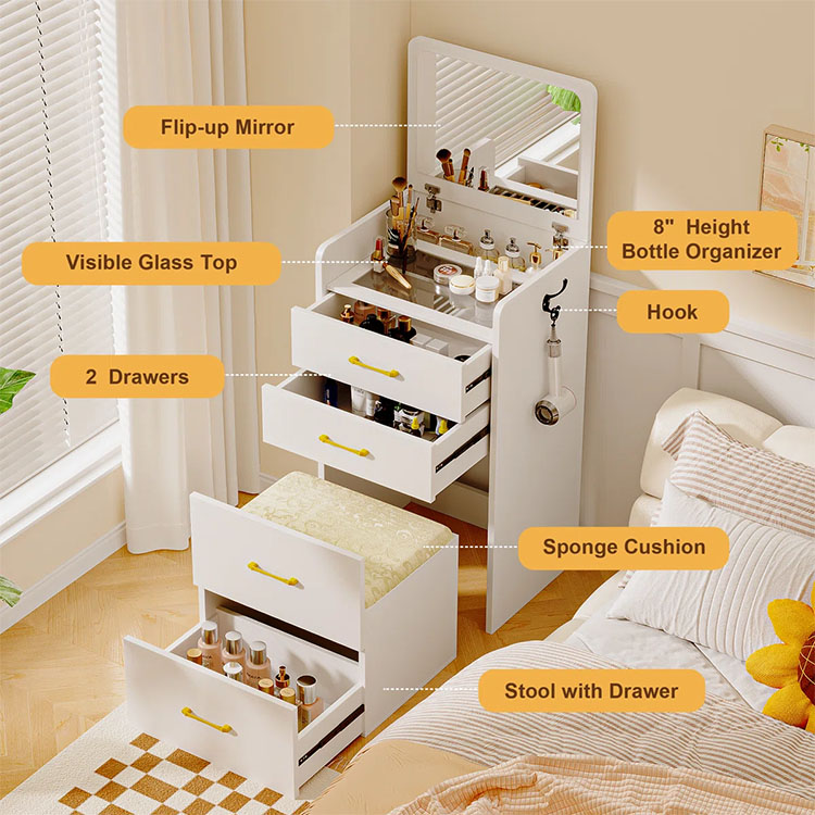 Small dresser LED Dressing Table with Lights