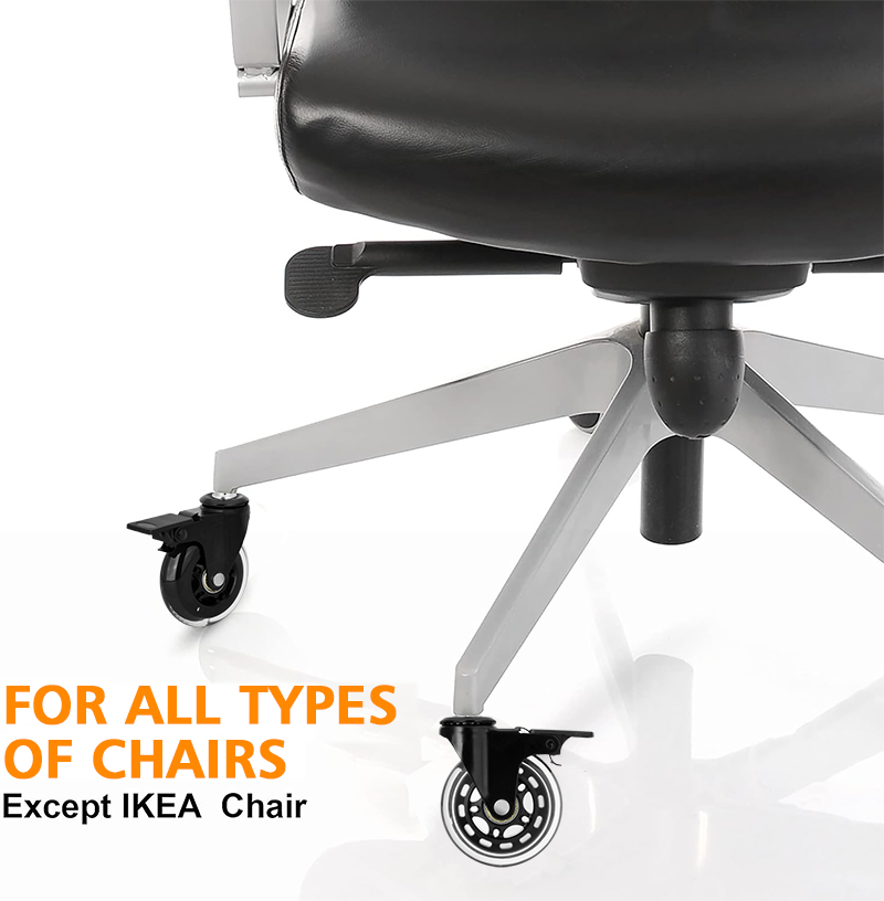 3 inch stem single brake, multi-color brake, transparent wheels, shelf casters, trolley casters, office furniture casters