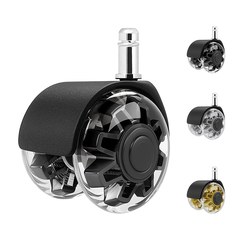 2 inch pu casters transparent gaming chair casters silent universal casters furniture daipan office chair wheels wholesale