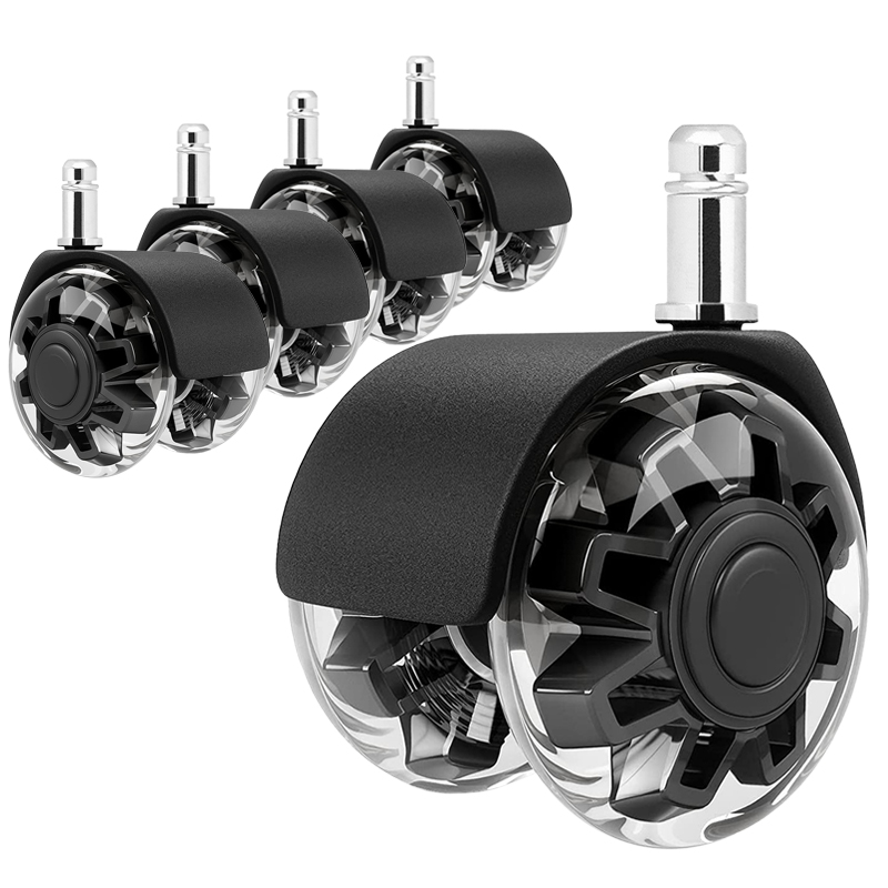 2 inch pu casters transparent gaming chair casters silent universal casters furniture daipan office chair wheels wholesale