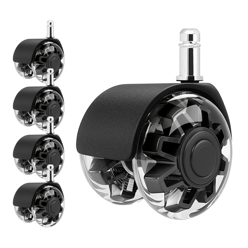 2 inch pu casters transparent gaming chair casters silent universal casters furniture daipan office chair wheels wholesale