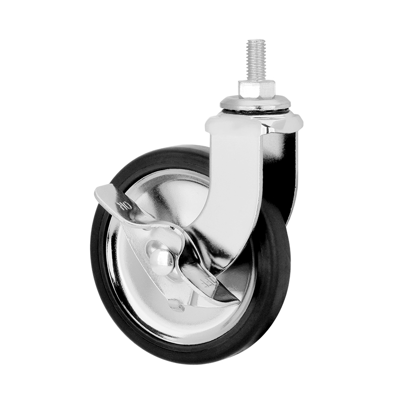3 inch screw rod chrome universal dining wheels universal PP casters trolley silent wheels furniture industrial casters