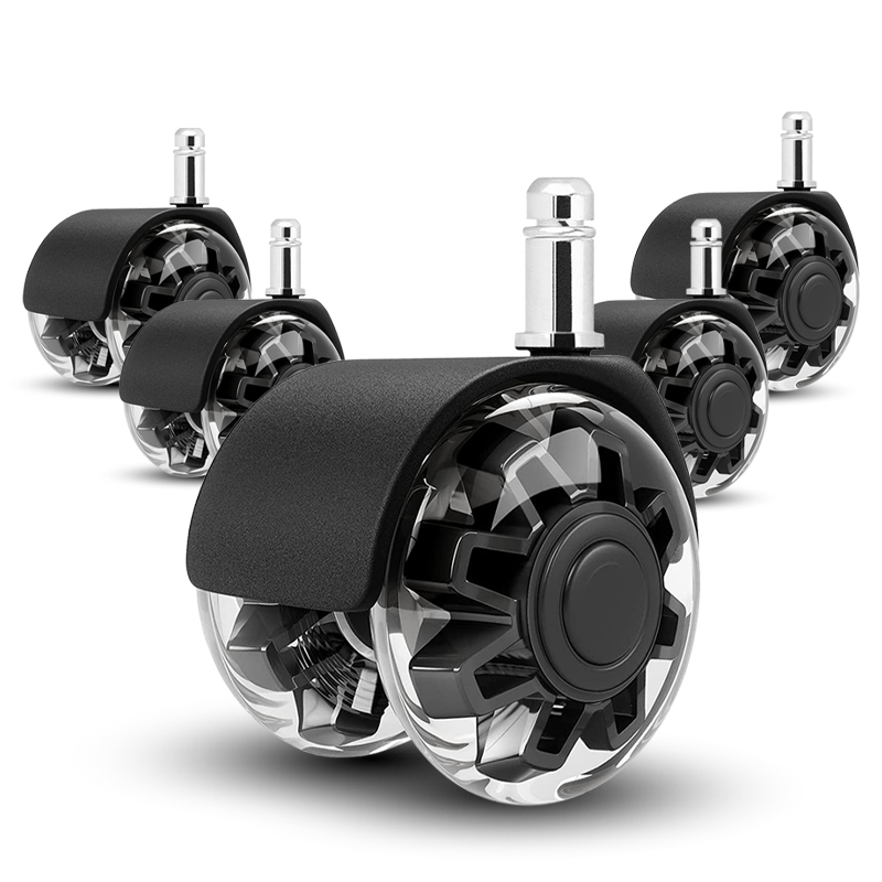 2 inch pu casters transparent gaming chair casters silent universal casters furniture daipan office chair wheels wholesale