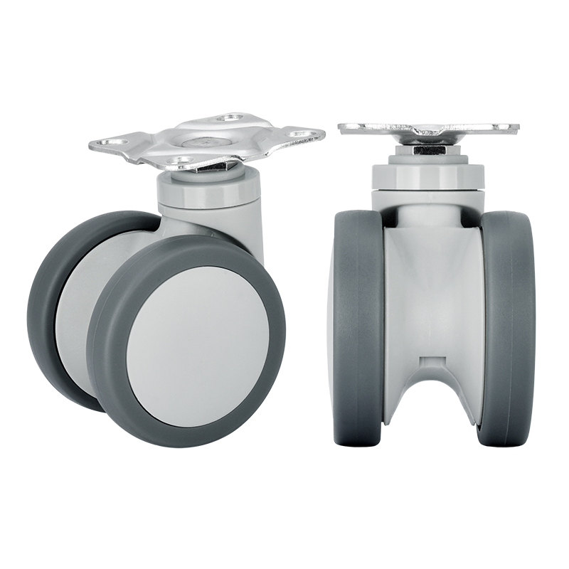 3 inch flat movable double row wheels with brakes, universal casters, nylon TRP, silent furniture wheels, trolley wheels
