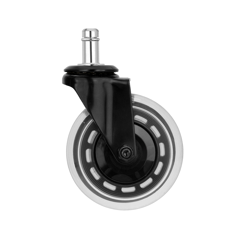 Factory direct supply black 3 inch casters, anti-winding universal chair wheels, industrial casters, furniture casters, PU universal casters