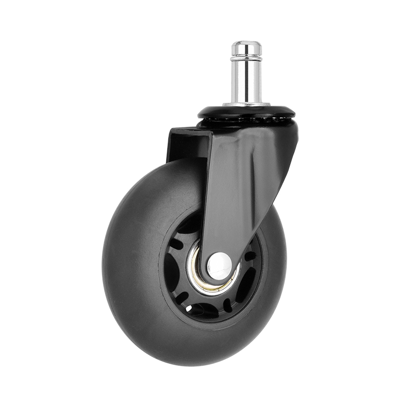 TPR Stem Universal Caster 3 Inch Office Chair Wheels Black With Brakes Furniture Wheels Home Silent Wheels Wholesale