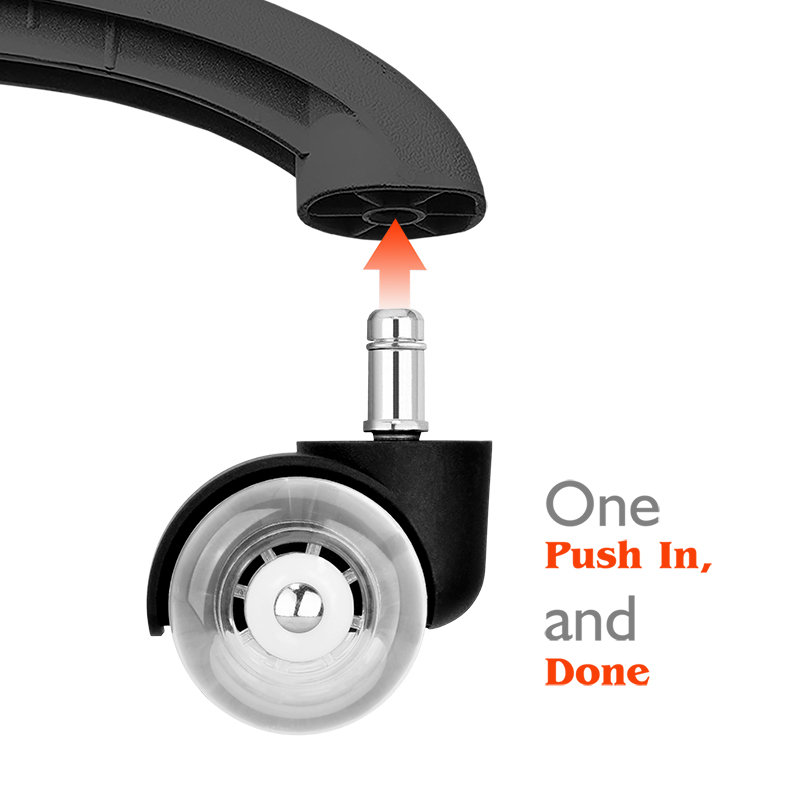 2 inch office chair transparent wheels office swivel chair pu polyurethane universal wheels computer chair rollers manufacturers wholesale