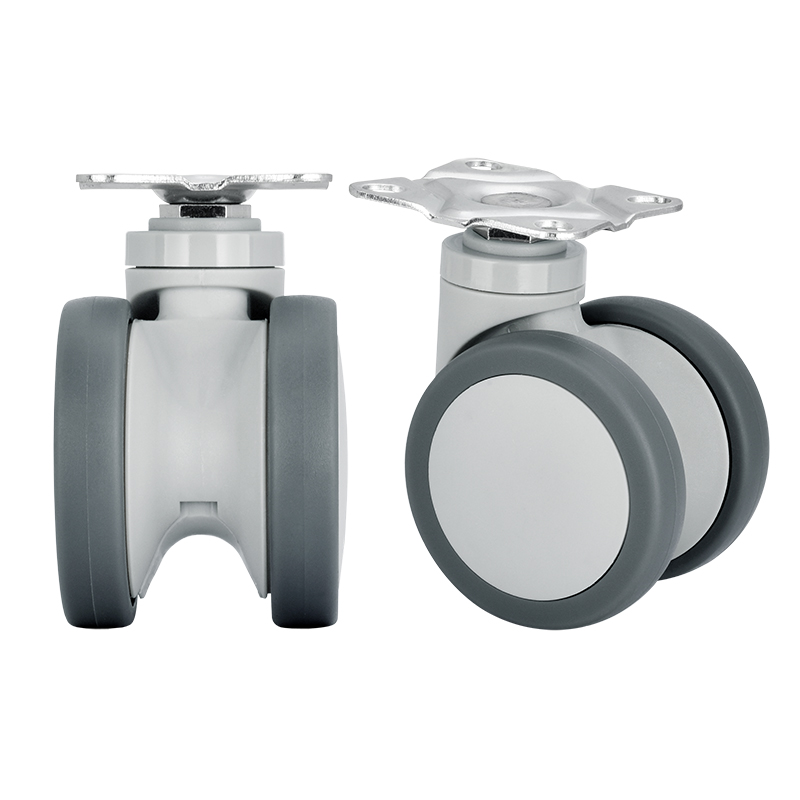 3 inch flat movable double row wheels with brakes, universal casters, nylon TRP, silent furniture wheels, trolley wheels