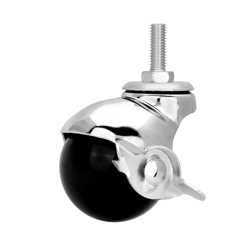 2 inch flat globe wheel sofa casters chrome wheels ball casters chrome plating hardware home PP wheels wholesale