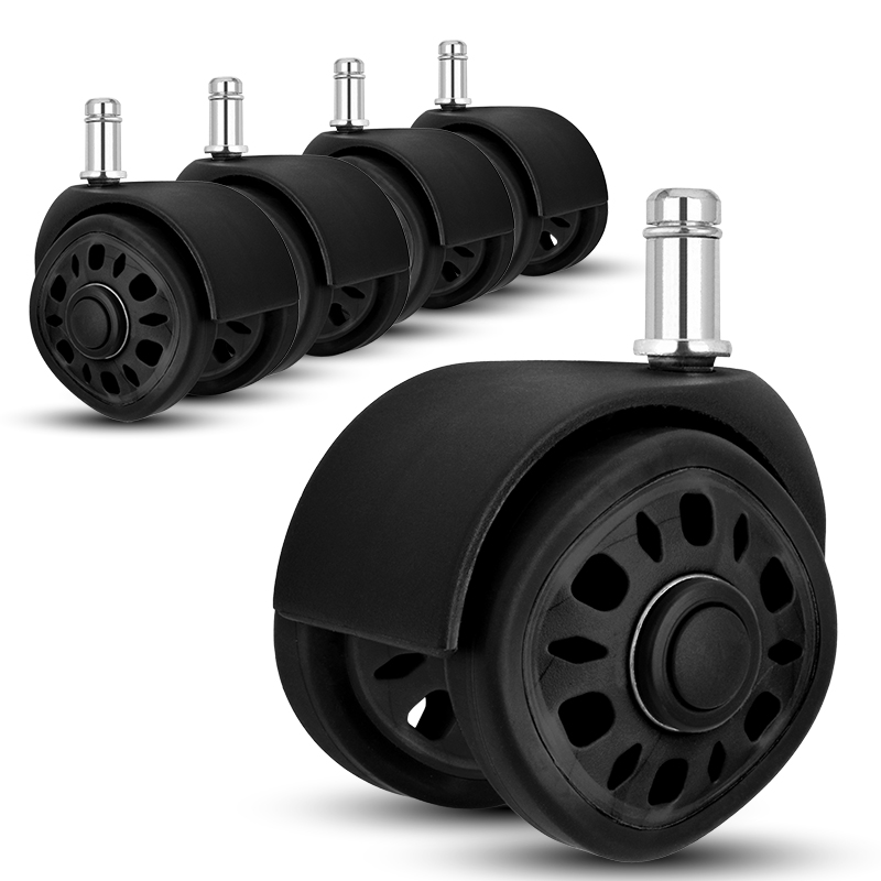 Computer chair steering casters, office chair pole casters, wear-resistant pulleys, wheels, 2.5-inch stem trolley casters