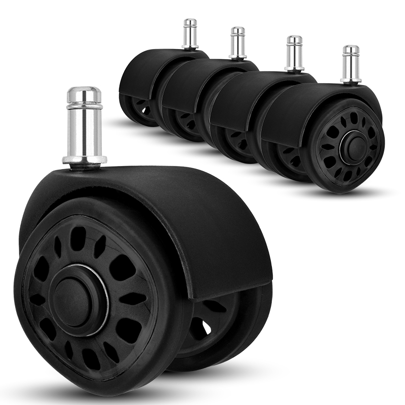 Computer chair steering casters, office chair pole casters, wear-resistant pulleys, wheels, 2.5-inch stem trolley casters