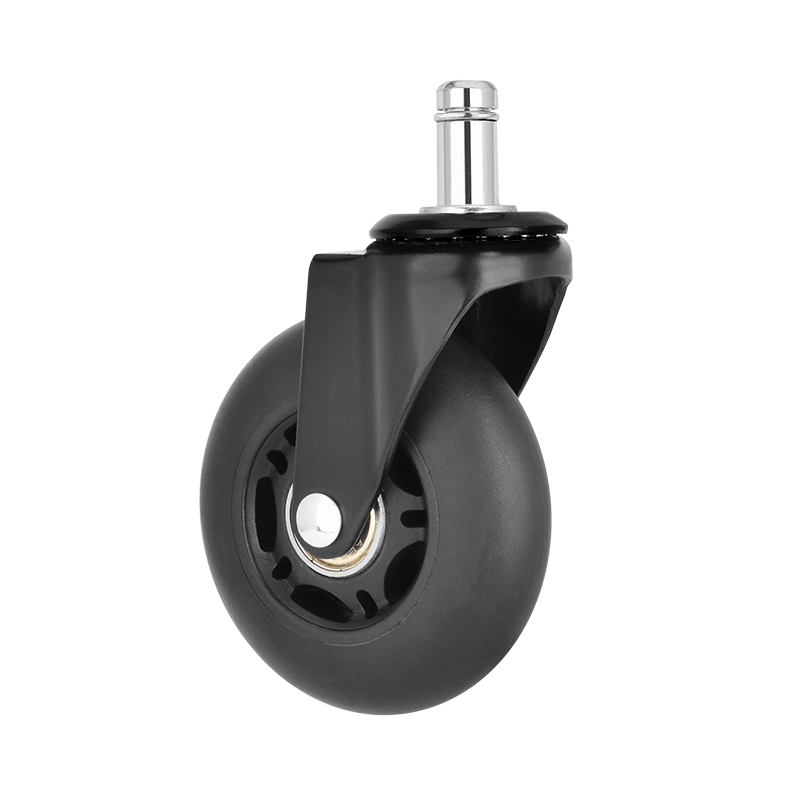 TPR Stem Universal Caster 3 Inch Office Chair Wheels Black With Brakes Furniture Wheels Home Silent Wheels Wholesale