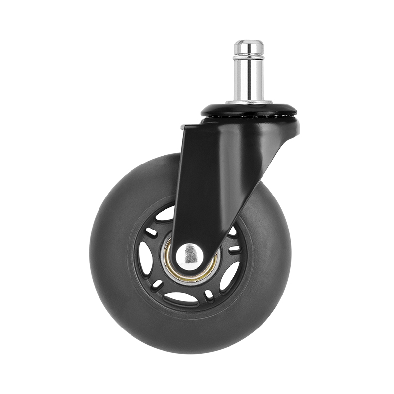 TPR Stem Universal Caster 3 Inch Office Chair Wheels Black With Brakes Furniture Wheels Home Silent Wheels Wholesale