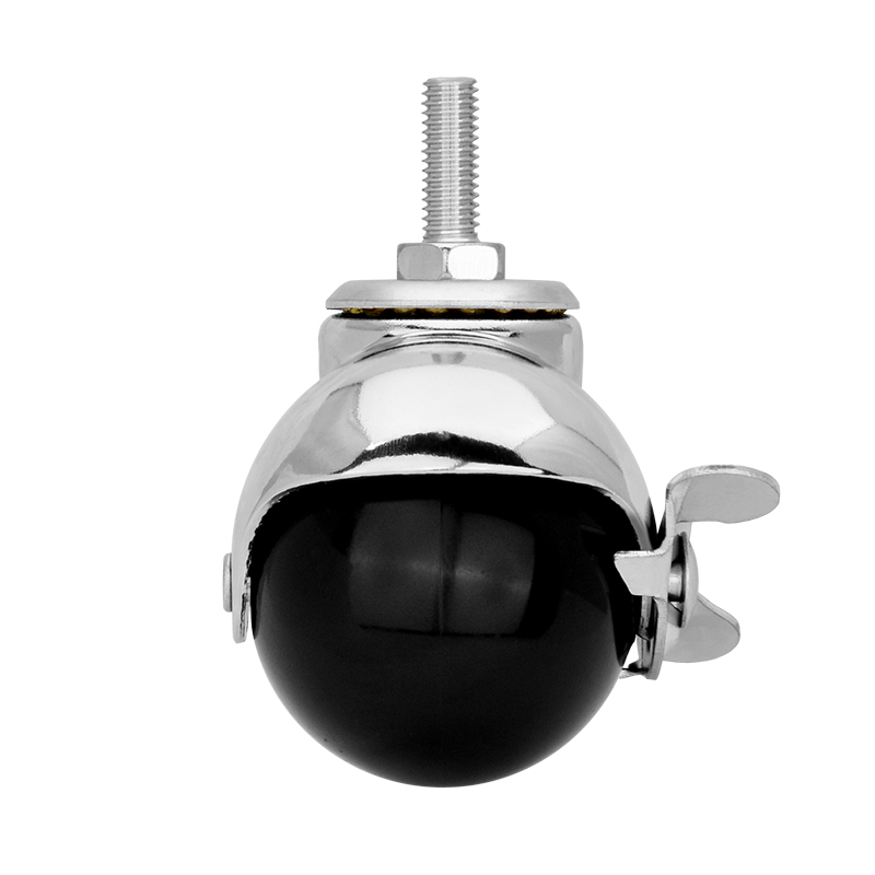 2 inch flat globe wheel sofa casters chrome wheels ball casters chrome plating hardware home PP wheels wholesale