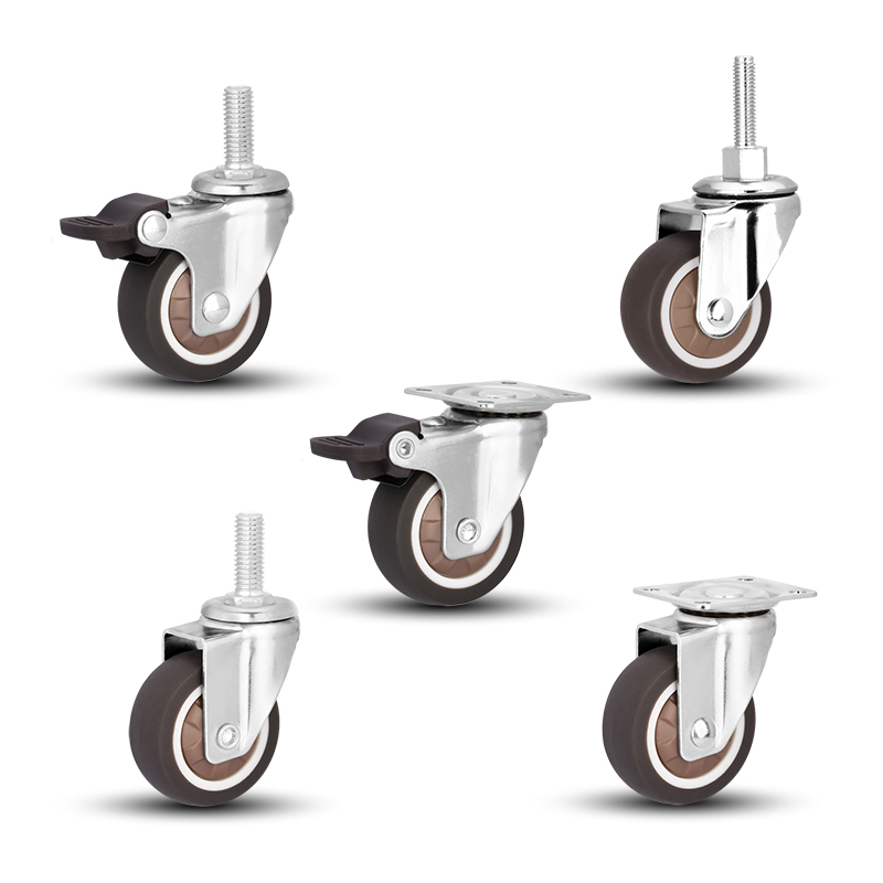 Plug rod universal caster processing custom furniture wheels custom wholesale 2 inch silent casters office chair universal wheels