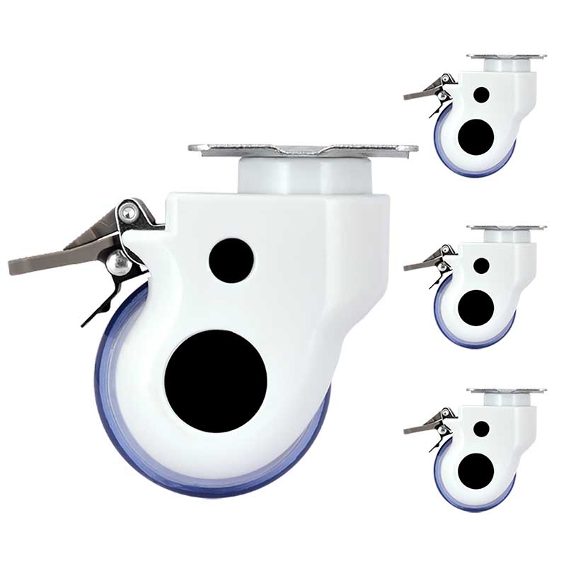 3 inch with brake bread medical wheels pvc medical special casters, flat brakes, furniture casters, wheels, wheels