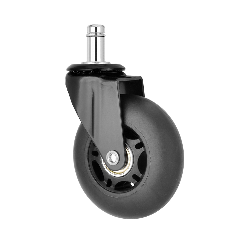 TPR Stem Universal Caster 3 Inch Office Chair Wheels Black With Brakes Furniture Wheels Home Silent Wheels Wholesale