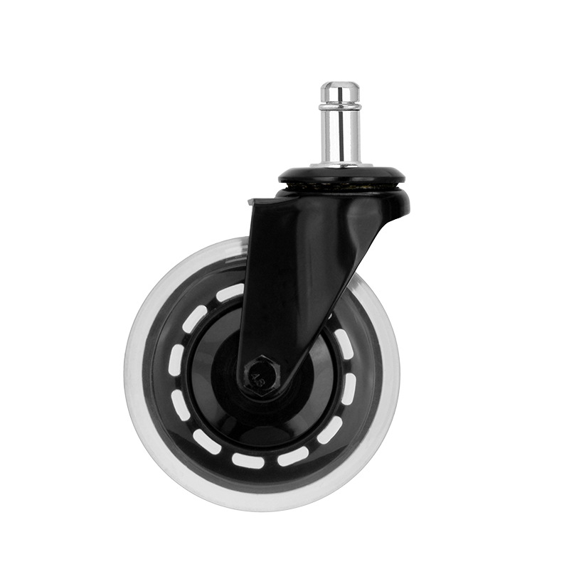 Factory direct supply black 3 inch casters, anti-winding universal chair wheels, industrial casters, furniture casters, PU universal casters