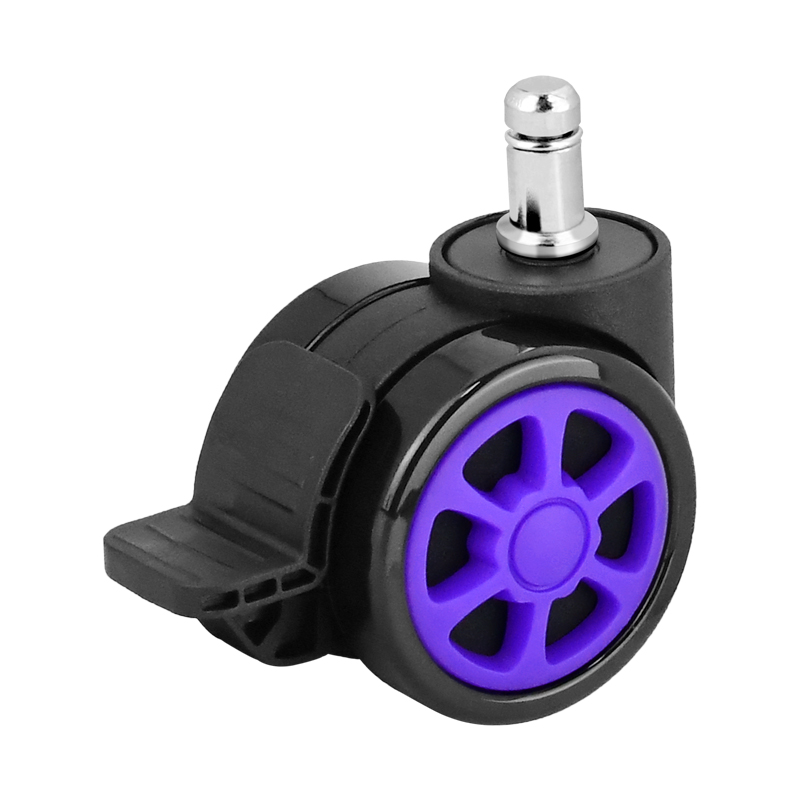 2.5 inch screw universal side brake, dining wheels, movable single brake wheels, shelves, nylon casters, trolleys, furniture casters