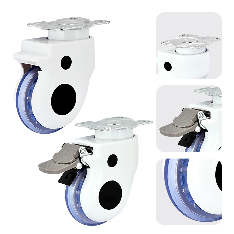 3 inch with brake bread medical wheels pvc medical special casters, flat brakes, furniture casters, wheels, wheels