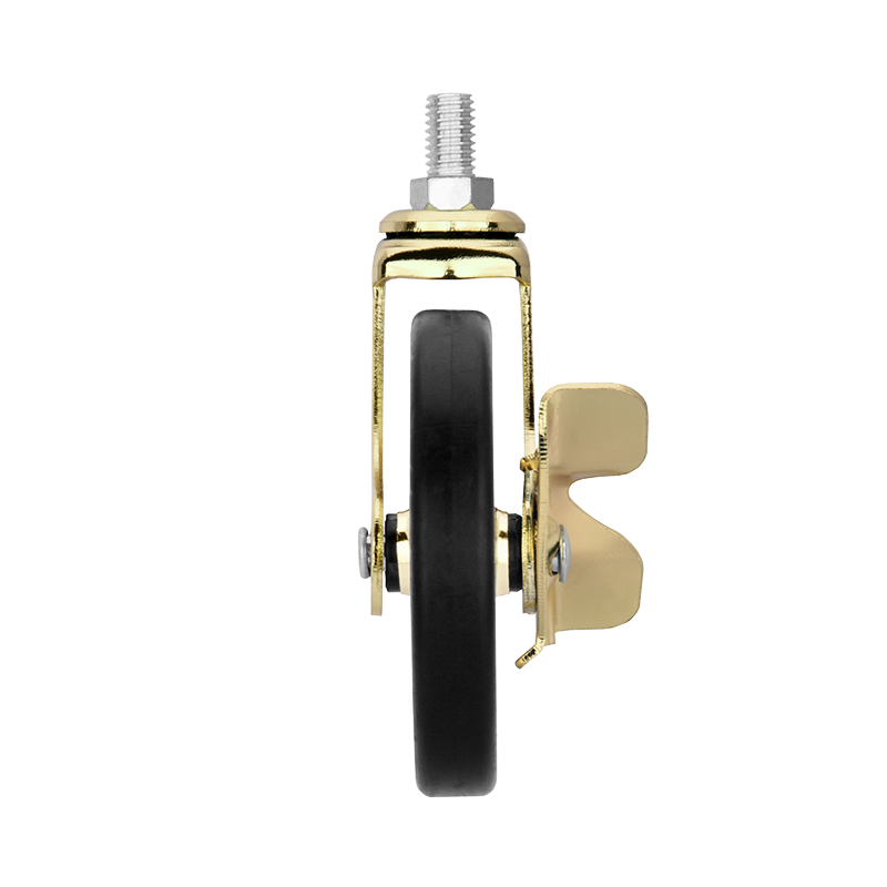 3 inch screw rod gold brake dining wheel universal PP caster trolley universal silent wheel pp furniture caster