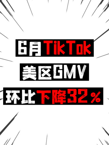 6月TikTok美区GMV环比下降32%
