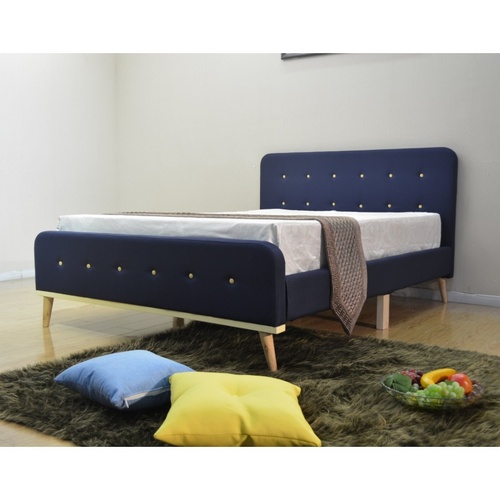 Huayang Modern Bedroom Furniture Linen Platform Upholstered Hotel Bed