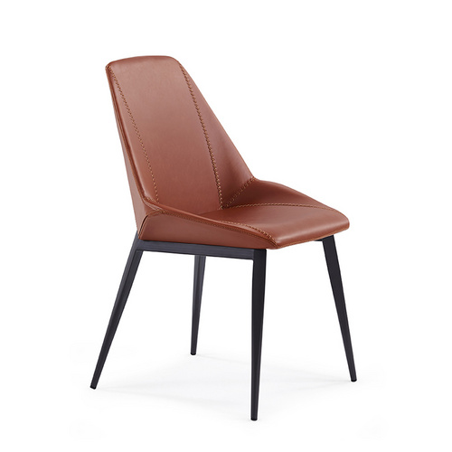 high quality PU black frame dining chair