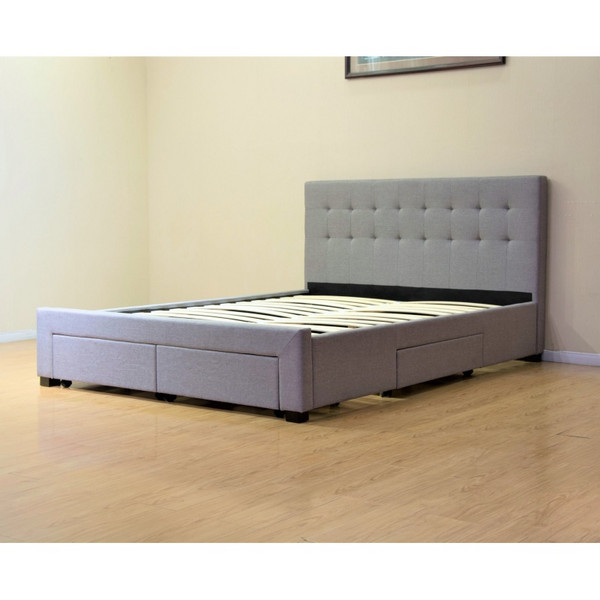 Hot Sale Customized Huayang Home Furniture Bedroom Grey Storage Bed