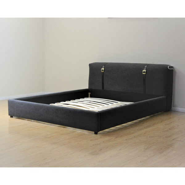 Modern Huayang Carton Customized Home Upholstered Bed for Adult with High Quality