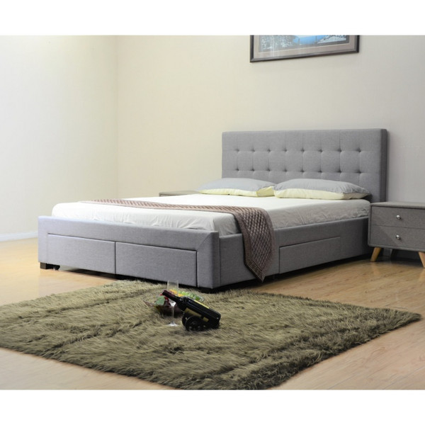 Hot Sale Customized Huayang Home Furniture Bedroom Grey Storage Bed