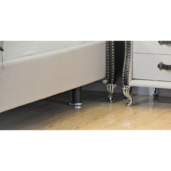 Huayang Wholesale Luxury Court-style P rincess Look Flat Upholstered Bed