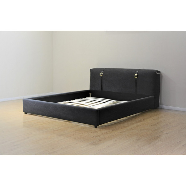 Modern Huayang Carton Customized Home Upholstered Bed for Adult with High Quality