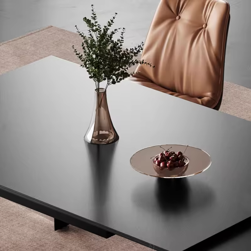 Nordic Black Modern Rectangular Extending Dining Table