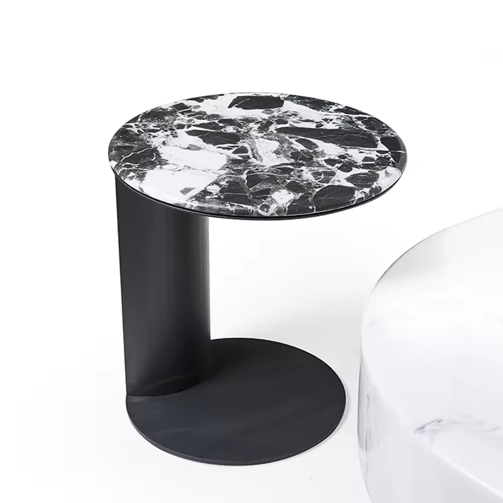 Modern Living Room Marble Top Round Coffee Table
