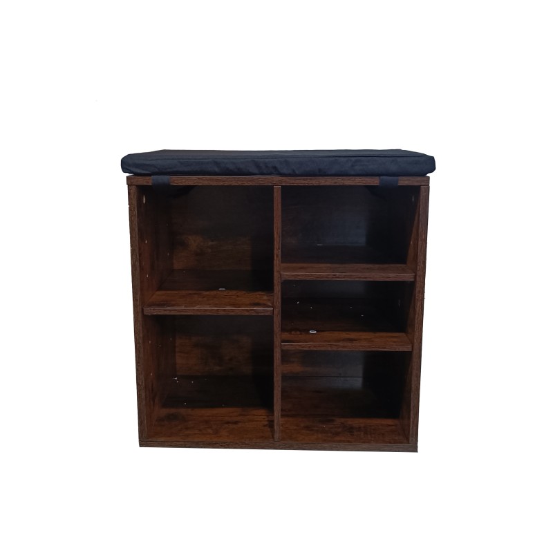 Wooden Furniture Shoe Cabinet Vintage Color Shoe Storage Stool Cabinet Shoes Changing Stool With Cushions