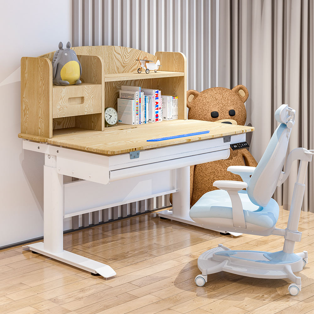 Children's study desk, height-adjustable desk