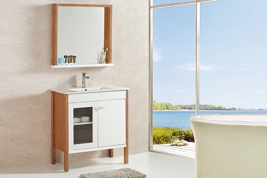 Floor Mounted Bathroom Vanities Floating Pvc Bathroom Furniture Anhui Parent-child Wash Basin Bathroom Mirror Cabinet