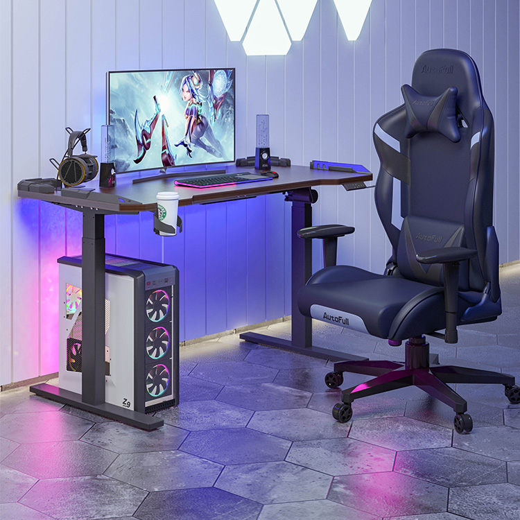 LED Gaming Desk with Cable Management