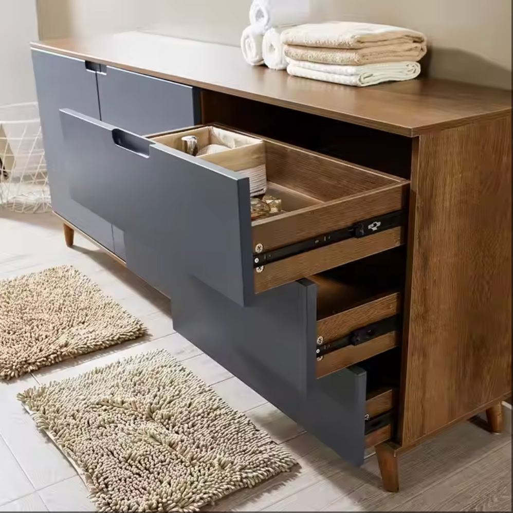 Golden Long Dinning Dresser Living Room Furniture Sideboard Buffet Cabinets Chest of Drawers