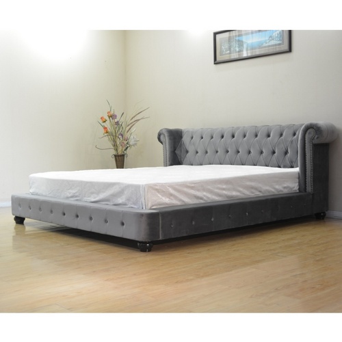 Huayang Bedroom Home Modern Furniture Luxury Brown Queen Size Beds with Fastener