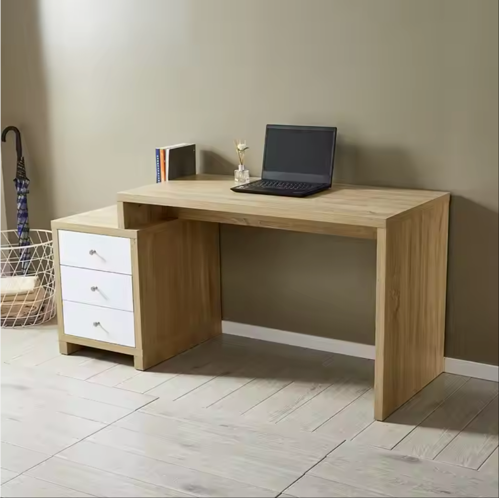 Computer Desk Work From Home OAK Colour Computer Desk With Hutch for Bedroom Office Bathroom Cabinet