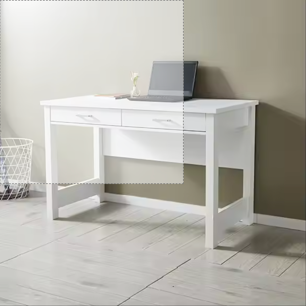 Modern Expandable Computer Desk Laptop Computer Lap Desk 2Drawers Computer Stand for Corner Study Desk