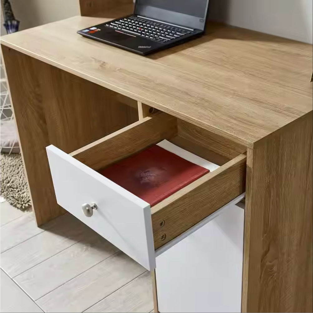 Wooden Feature Gamer Workstation Executive Desk With Bookcases Computer Desk