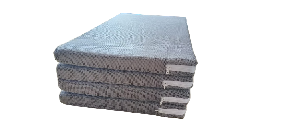 TPEE/POE/PE high elasticity non collapsing air fiber four fold mattress
