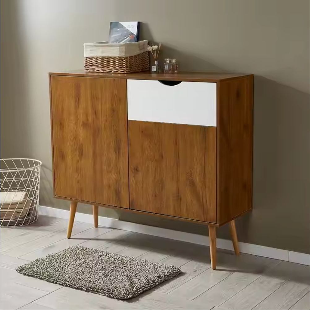 Vintage Dresser In Walnut Color Real Wood Dressing table Dressers Drawer Cloth bedroom drawers dresser