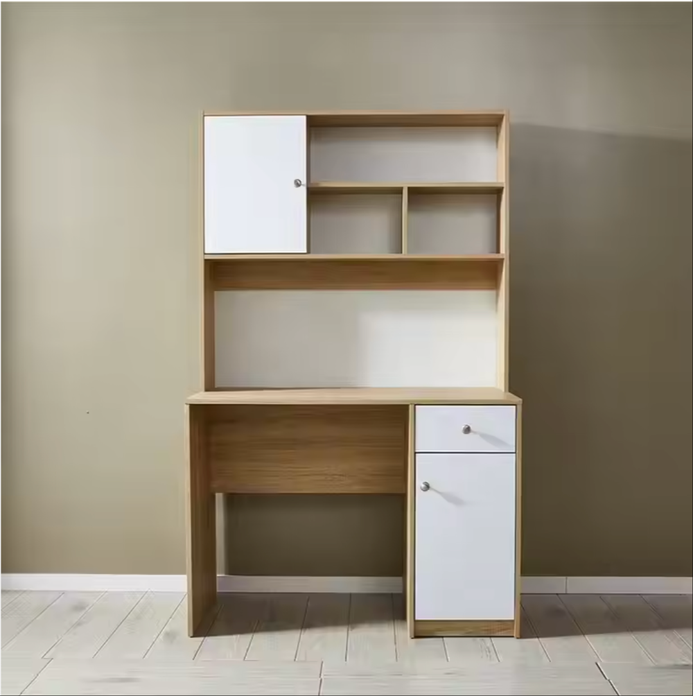 Wooden Feature Gamer Workstation Executive Desk With Bookcases Computer Desk