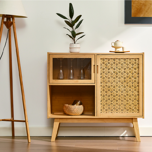 bamboo sideboard cabinet